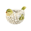 Cottage Garden Planter, Resin Bird Planter, 4.7"H