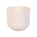 VivaStyle Planter, Ceramic Leaf Carved, 5.5"H