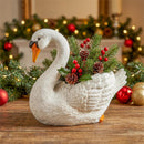 Hillside Pasture Planter Resin Swan Planter, 11.37"