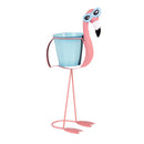 Palm Beach Planter, Metal Flamingo with Glasses, 18", Asst of 2