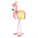 Palm Beach Planter, Metal Flamingo with Glasses, 18", Asst of 2