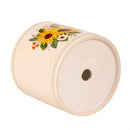 Harvest Blossom Planter, Ceramic Cachepot with Dish, 4.25", Asst of 3, CDU