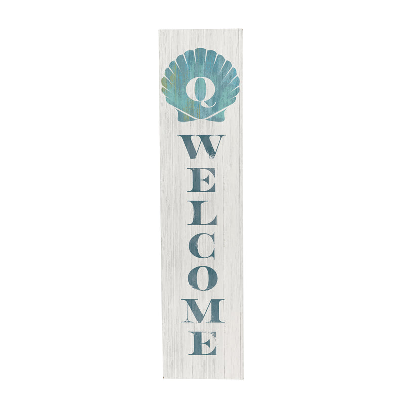 Coastal Porch Leaner Shell Monogram 46" Q Q