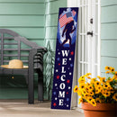 Red White & Bloom Porch Leaner, Bigfoot Welcome, 46"H