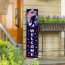Red White & Bloom Porch Leaner, Bigfoot Welcome, 46"H