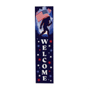 Red White & Bloom Porch Leaner, Bigfoot Welcome, 46"H