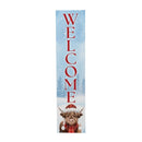 Holly Homestead Highland Cow Porch Leaner, "Welcome", 46" H