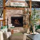 Shades of Emerald Indoor Wall Art Double Sided, "Mistletoe Farms" / "Grateful", 10"H x 46"W