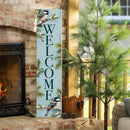 Holly Homestead Chickadee Bird Porch Leaner, "Welcome", 46"H