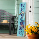 Seaside Retreat Porch Leaner, Welcome Heron, 46"H