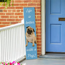 Pet Central Dog Porch Leaner, Pug, 46"H