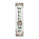 Winter Grove Wreath And Bell Porch Leaner, "Welcome", 46"H