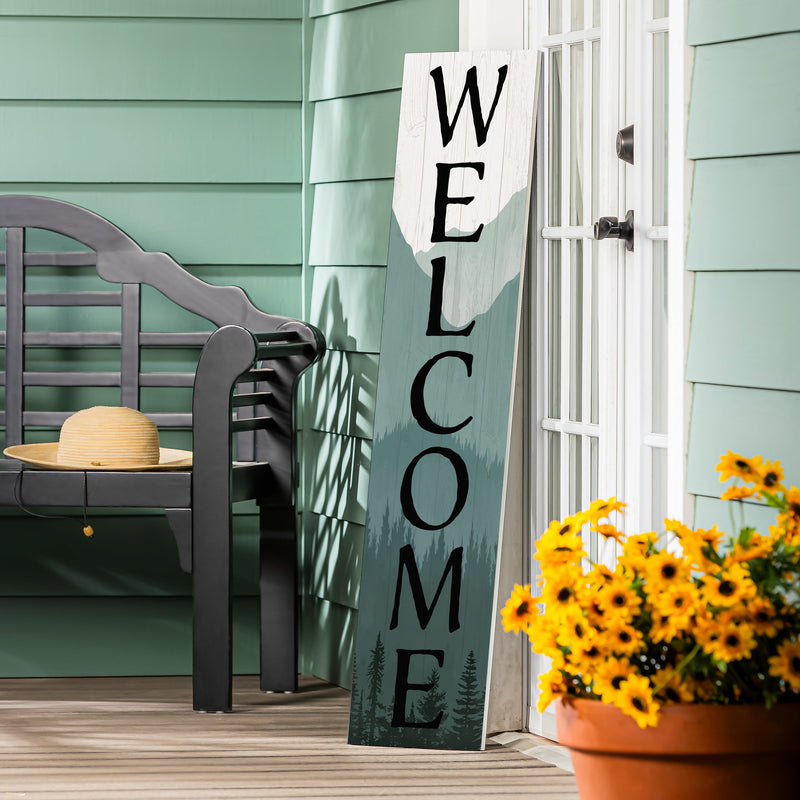 High Country Wilderness Porch Leaner, "Welcome", 46"H