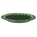 Heartfelt Cheer Plate Ceramic Round Dinner Plate Debossed Green, 9.5"