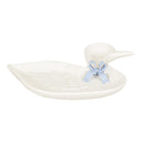 Hop Into Spring Plate Ceramic Goose Shaped Embossed Plate, 7", Asst of 2