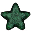 Heartfelt Cheer Plate Glass Star Shape, Green, 8"