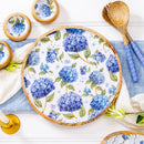 VivaStyle Platter, Round Wood Platter, Hydrangea, 14"L