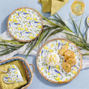 Seaside Retreat Songbird Citrus Round Wood Platter, Set of 2