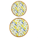Seaside Retreat Songbird Citrus Round Wood Platter, Set of 2