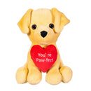 Valentine's Day Plush Toy, Sentiment Heart Dogs, 10", Asst of 4