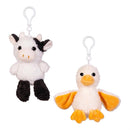 Hillside Pasture Plush Toy, Farm Animal Keychain, Asst of 2, Chain Link Display