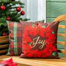 Plaid Joy Wreath Pillow Cover