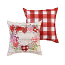 Country Heart Wreath Pillow Cover