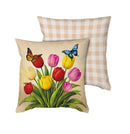 Tulip Garden Welcome Pillow Cover