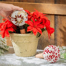 Feels Like The Holidays Plant Support, Watering Globe, Mosaic , Asst of 2, CDU