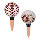Feels Like The Holidays Plant Support, Watering Globe, Mosaic , Asst of 2, CDU