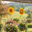 Hillside Pasture Plant Support & Accessories Metal Sunflower Planter Hook,12.5" 2 Asst