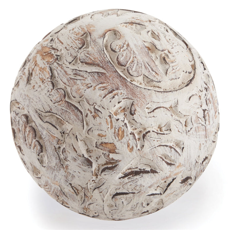 Napa Home Garden,  CHATEAUX 7" CARVED WD VINE ORB,ra212