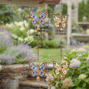 Cottage Garden Rain Chain, Metal UV printed Butterfly Rain Chain, 72"H, 2 Asst