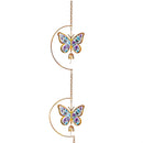 Cottage Garden Rain Chain, Metal UV printed Butterfly Rain Chain, 72"H, 2 Asst