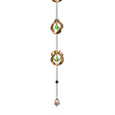 VivaStyle Rain Chain, 96", Metal, Spiral with Hanging Gem