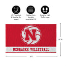 University of Nebraska Volleyball PVC Mat, 28"x16"