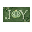 Shades of Emerald Joy PVC Mat, "Joy To The World", 28"x16"