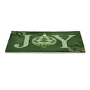 Shades of Emerald Joy PVC Mat, "Joy To The World", 28"x16"