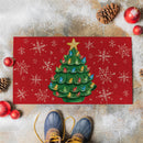 Twas The Night Nostalgia Christmas Tree PVC Trapper Mat, 28"x16"