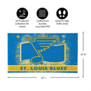 St Louis Blues Patriotic PVC Mat, 28"x16"