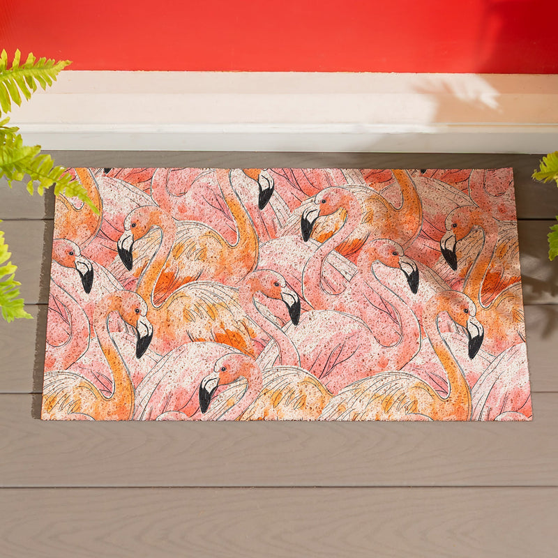 Palm Beach Flamingo PVC Trapper Mat, 28"x16"