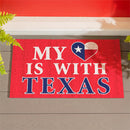 Hearts in Action for Texas PVC Trapper Mat "My Heart is With Texas"