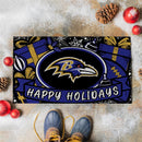 Baltimore Ravens Holiday PVC Mat, 28"x16"