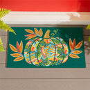 Harvest Blossom Jacobean Pumpkin PVC Mat, 28"x16"
