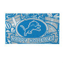 Detroit Lions Holiday PVC Mat, 28"x16"