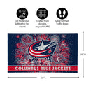 Columbus Blue Jackets Patriotic PVC Mat, 28"x16"