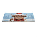Holly Homestead Highland Cow PVC Mat, 28"x16"