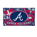 Atlanta Braves Holiday PVC Mat, 28"x16"