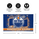 Edmonton Oilers Patriotic PVC Mat, 28"x16"