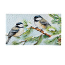 Snowbirds Chickadees PVC Trapper Mat, 28"x16"